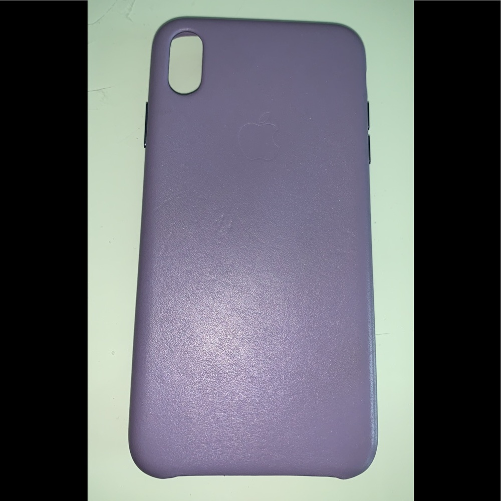 Apple leather iPhone XS Max case lavender